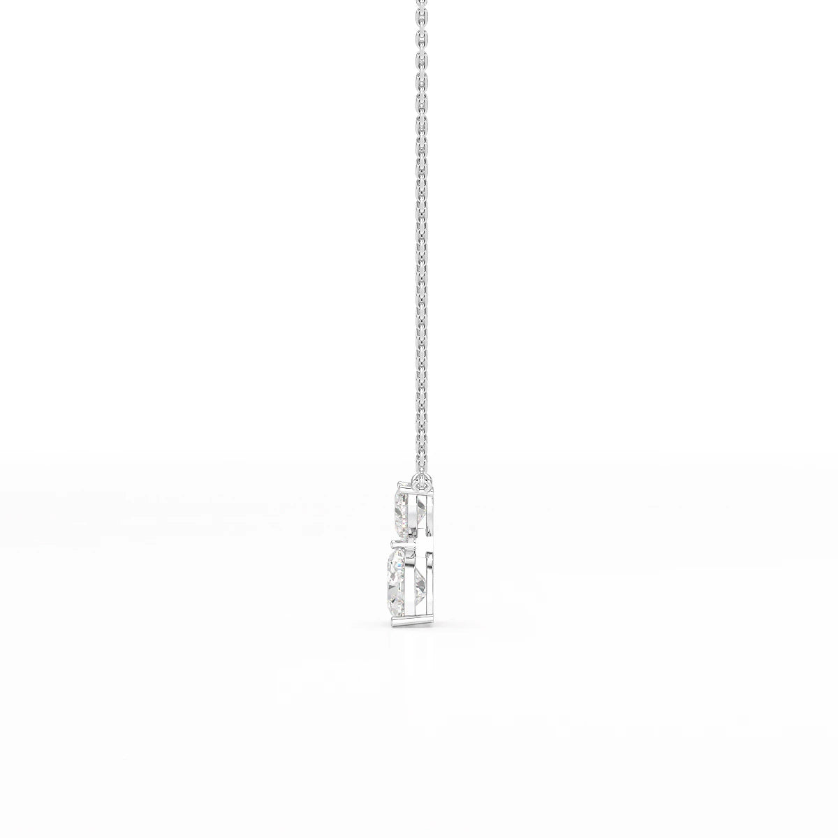 2.83 CT Heart Shaped Lab Diamond Chain Pendant