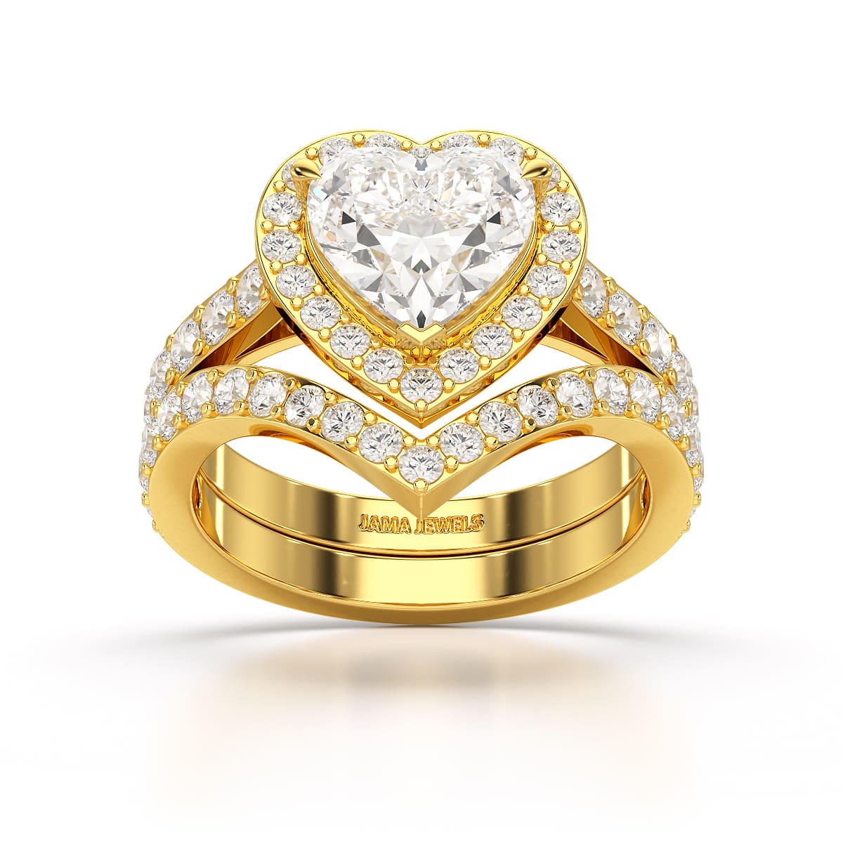 2.7 CT Lab Diamond Heart Shaped Halo Ring