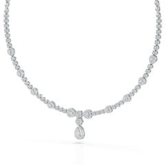 2.85 CT Pear Shape Lab Diamond Necklace