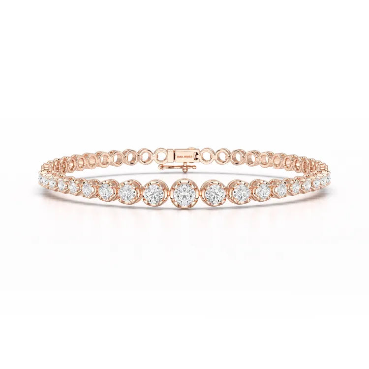 2.84 CT Round Cut Lab Diamond Tennis Bracelet