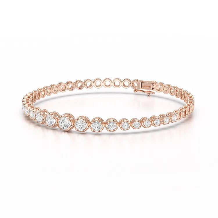 2.84 CT Round Cut Lab Diamond Tennis Bracelet