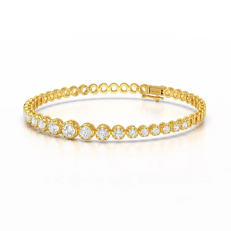 2.84 CT Round Cut Lab Diamond Tennis Bracelet