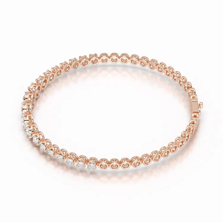 2.84 CT Round Cut Lab Diamond Tennis Bracelet