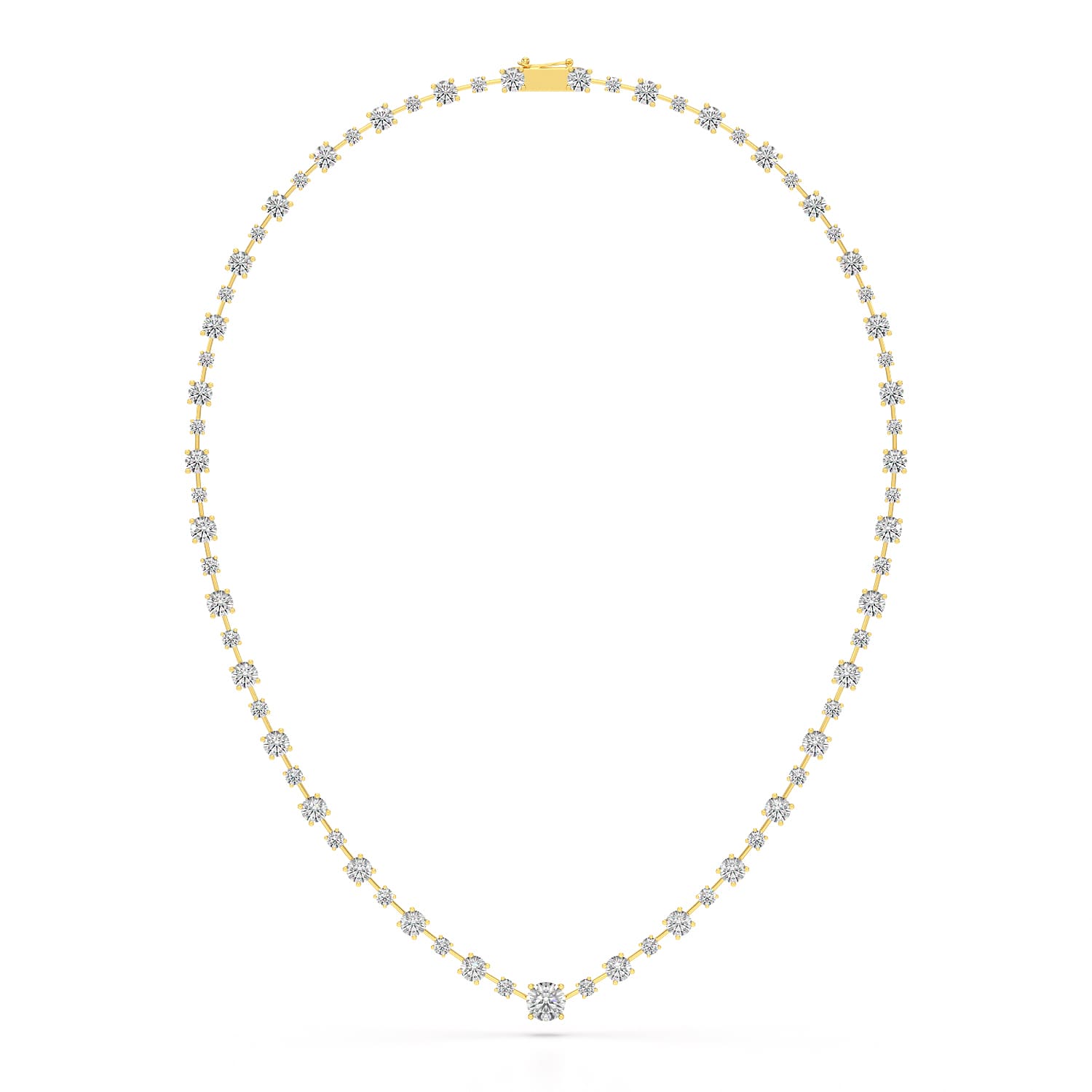 23.28 CT Lab Diamond Round Necklace