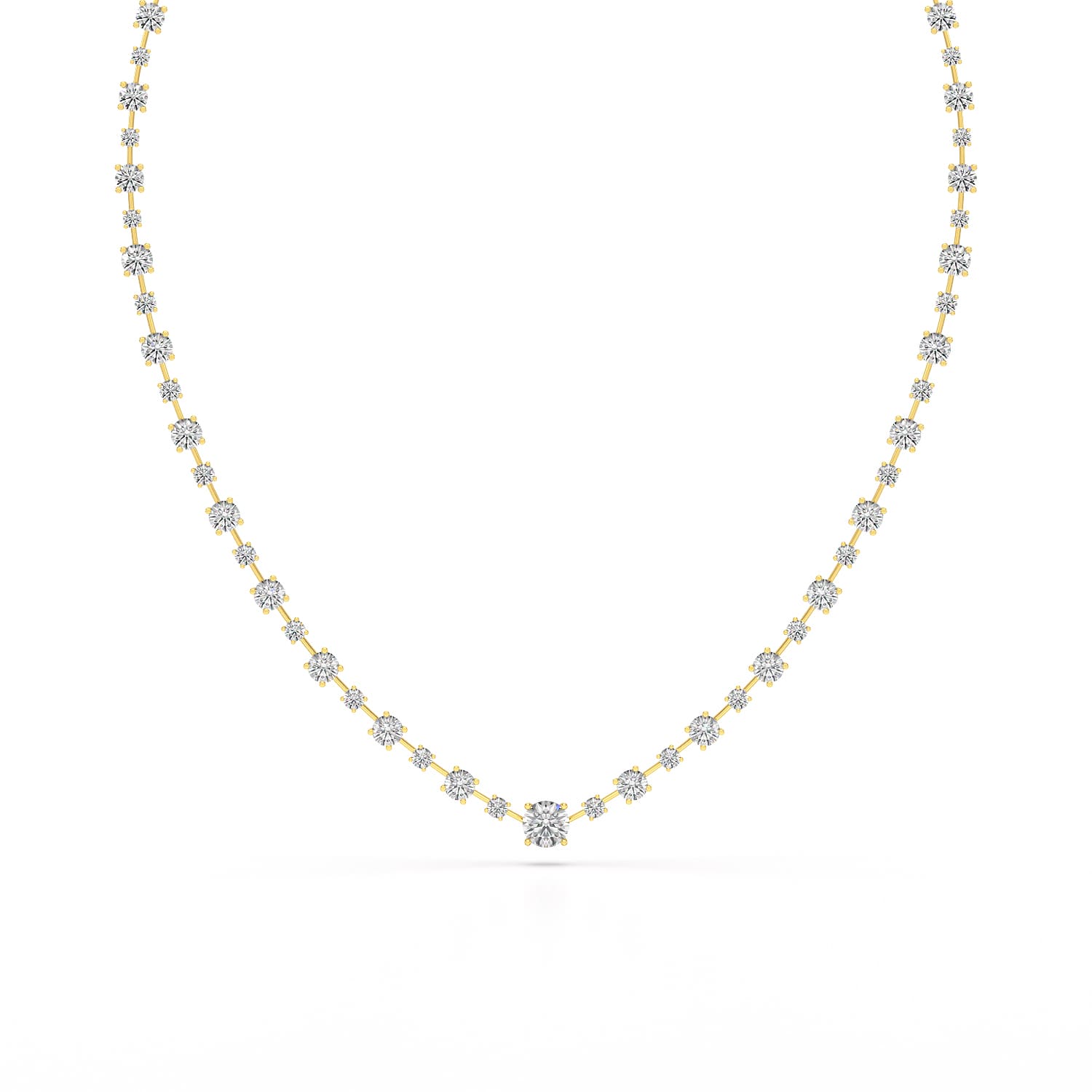 23.28 CT Lab Diamond Round Necklace