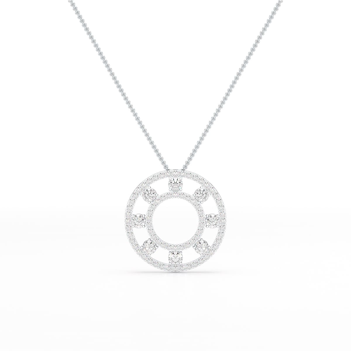 3.25 CT Round Cut Lab Diamond Pendant