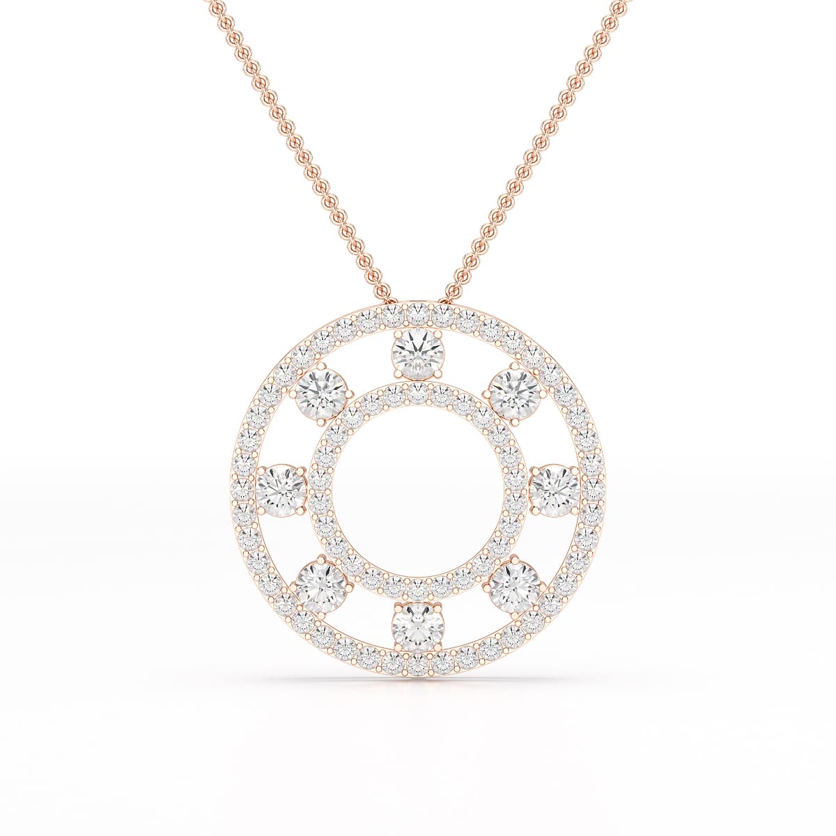 3.25 CT Round Cut Lab Diamond Pendant