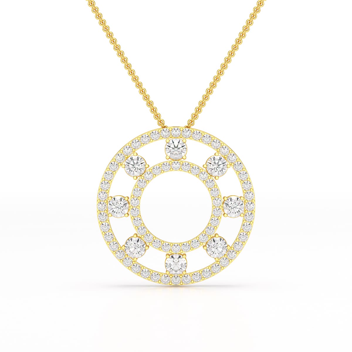 3.25 CT Round Cut Lab Diamond Pendant