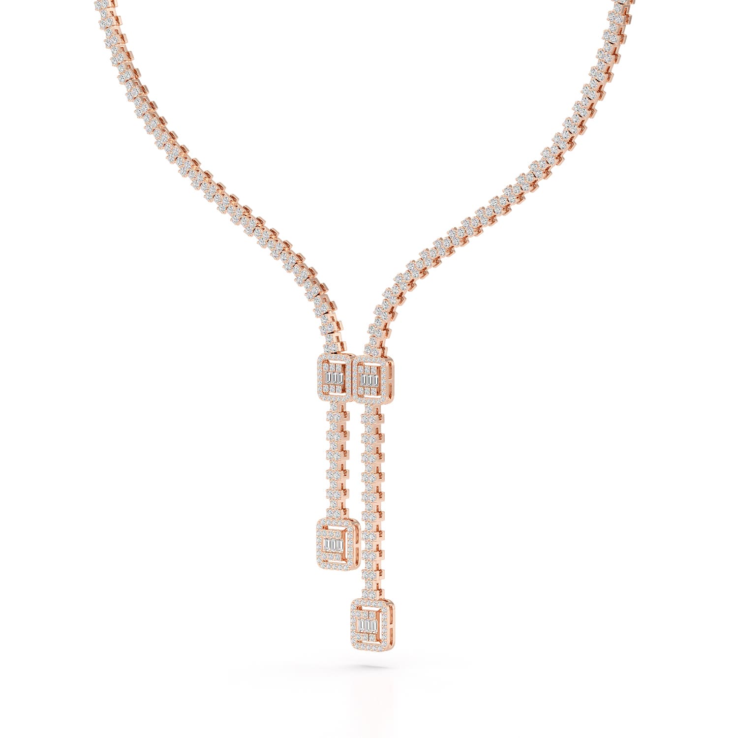 3.27 CT Lab Created Diamond Wedding Necklace