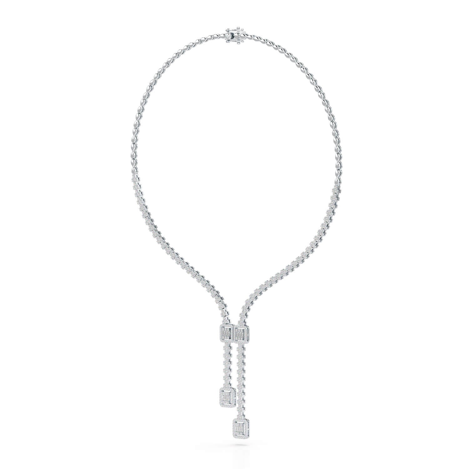 3.27 CT Lab Created Diamond Wedding Necklace