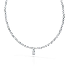 Baguette Cut Lab Created Diamond 3.53 CT Necklace