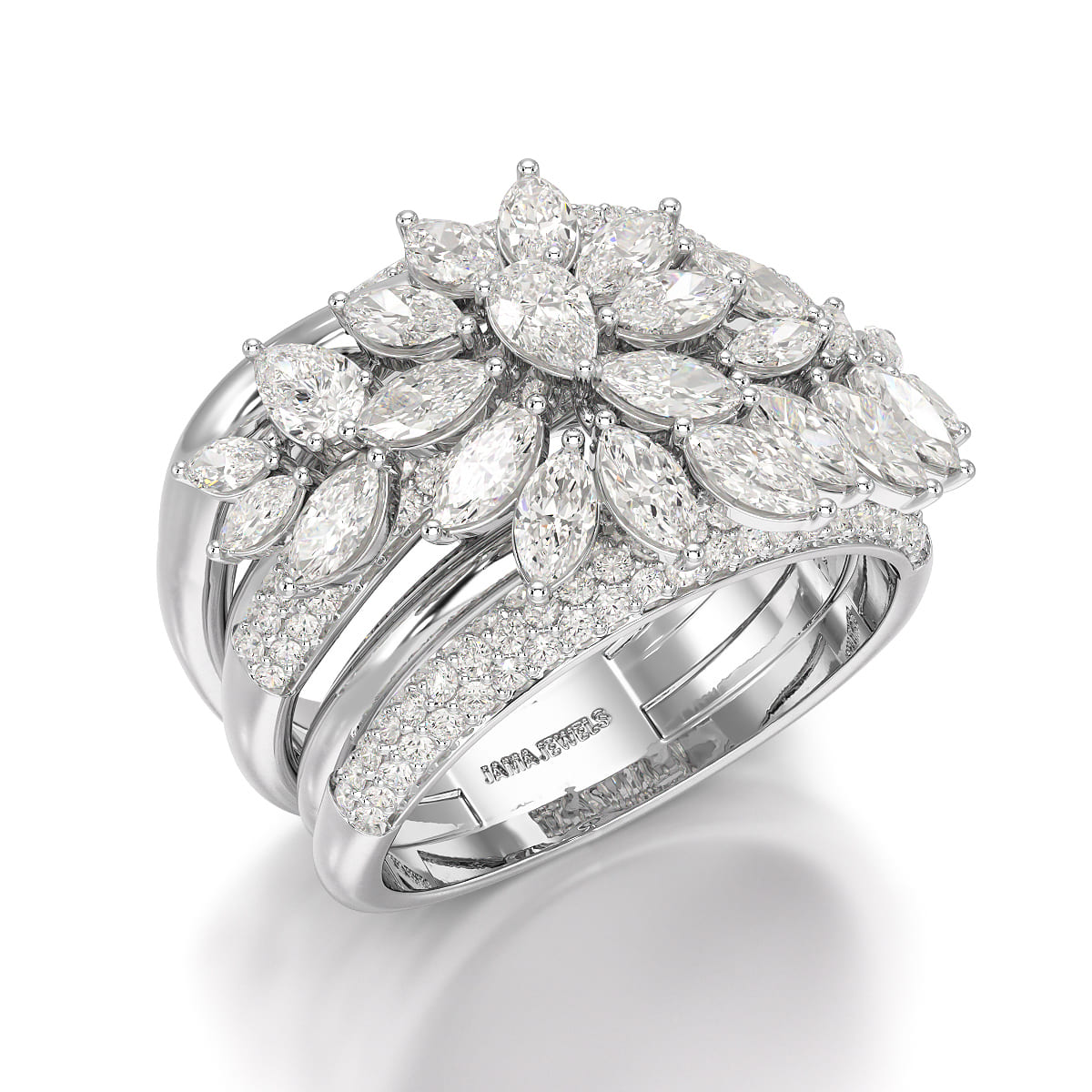 3.58 CT Lab Diamond Layered Ring