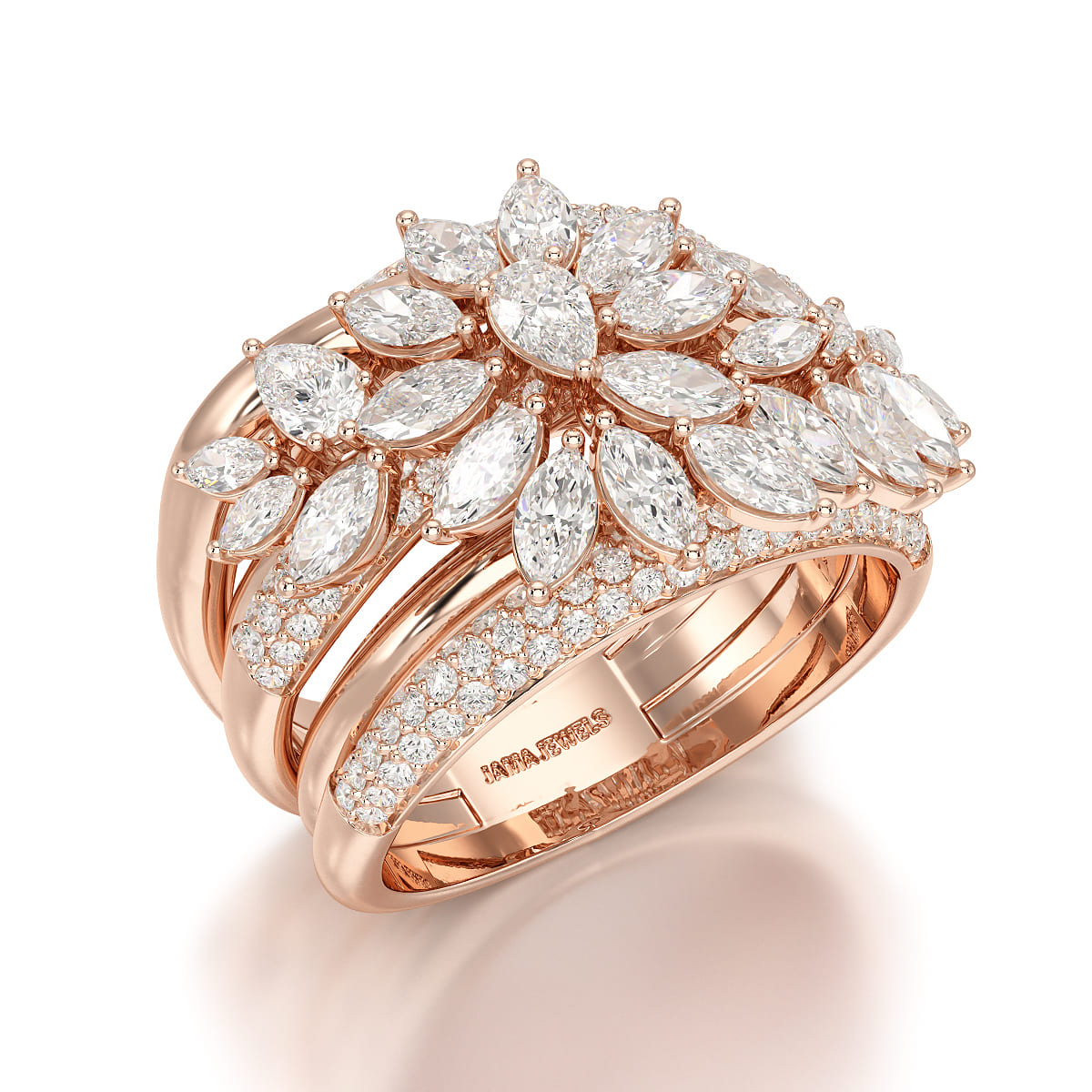 3.58 CT Lab Diamond Layered Ring