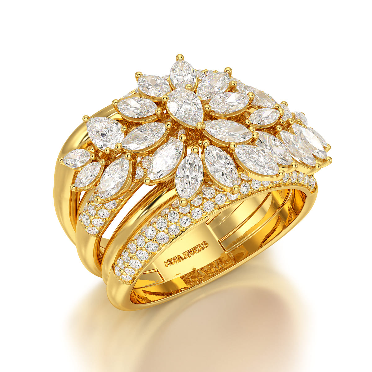 3.58 CT Lab Diamond Layered Ring