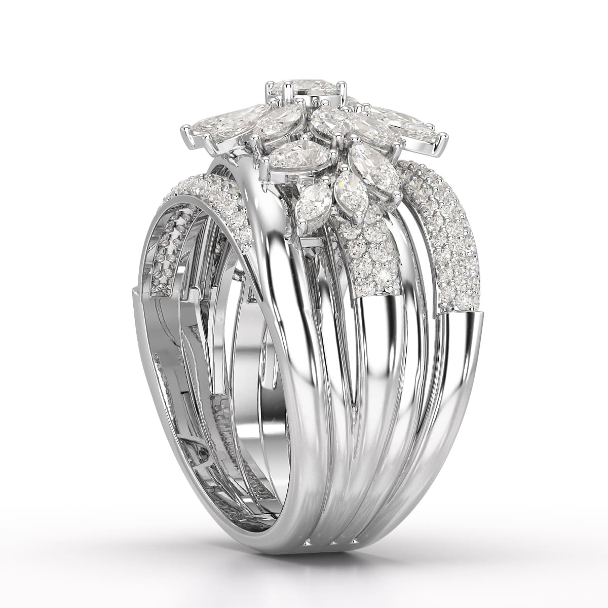 3.58 CT Lab Diamond Layered Ring