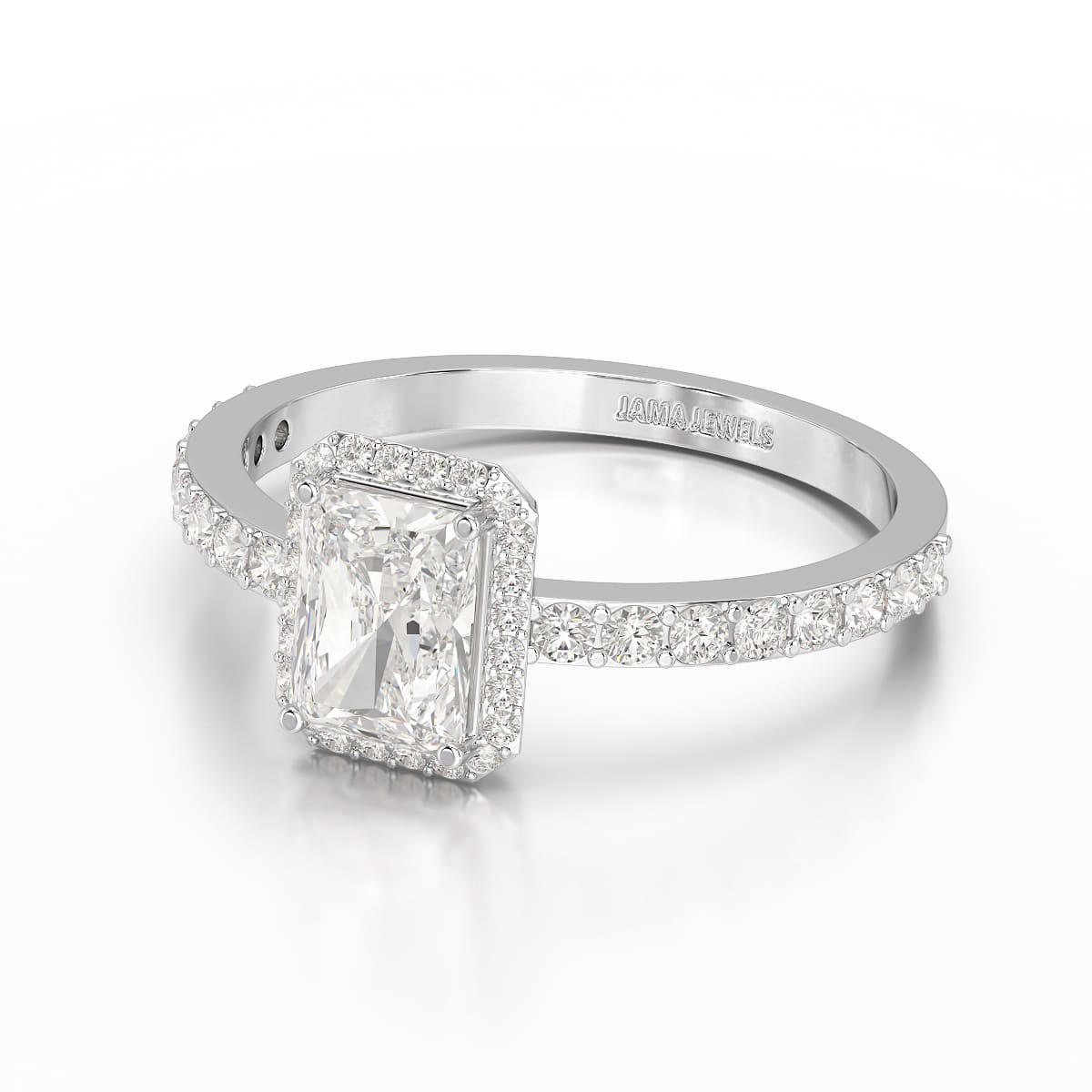 3.61 CT Lab Diamond Radiant Cut Ring