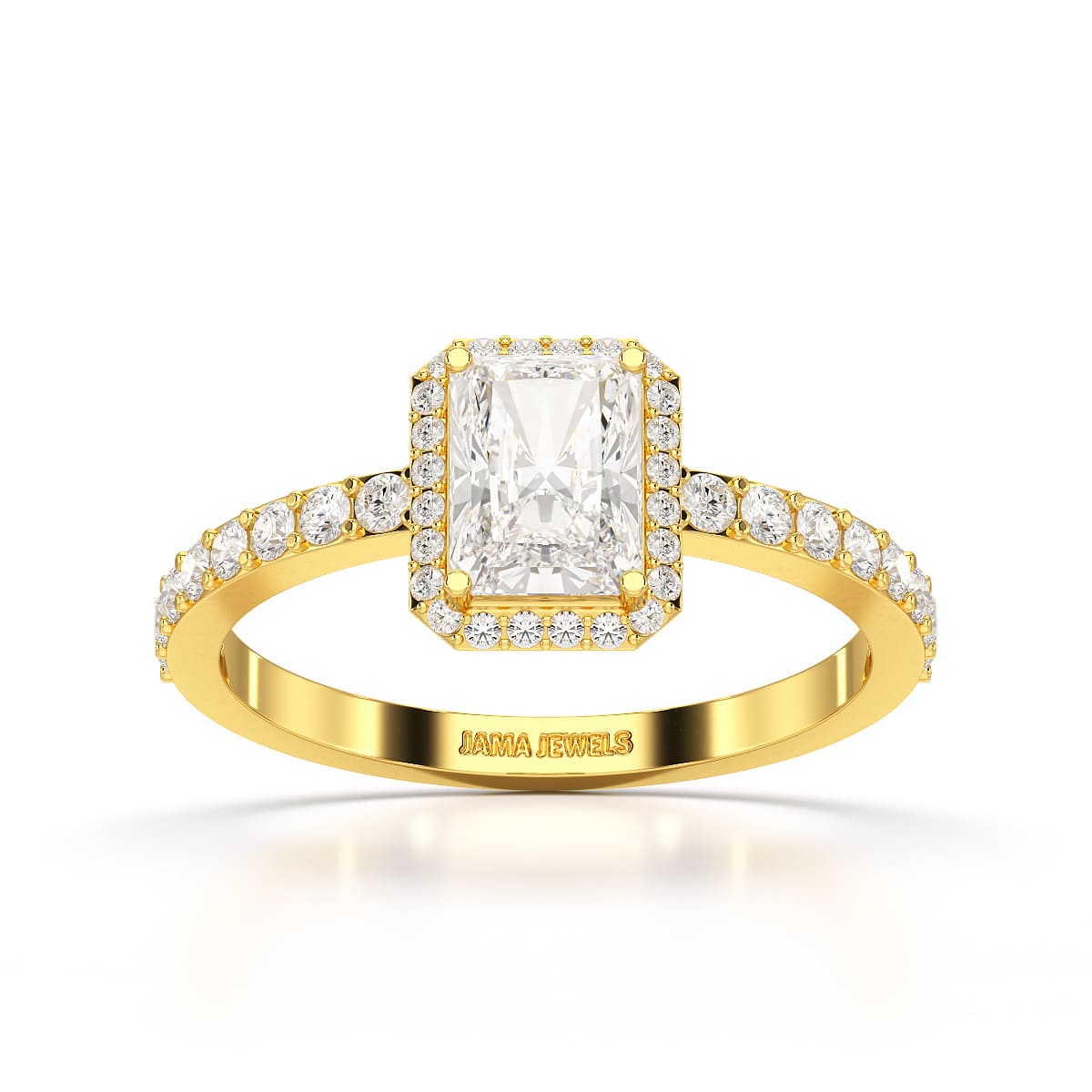 3.61 CT Lab Diamond Radiant Cut Ring