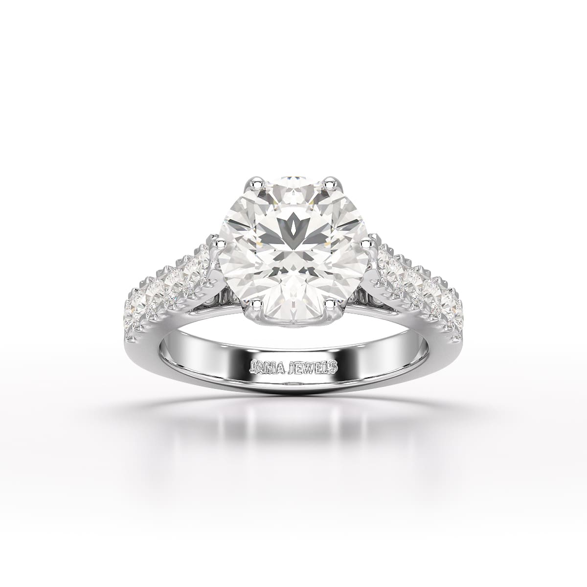 3.62 Carat Lab Diamond Engagement Ring - Jama Jewels 