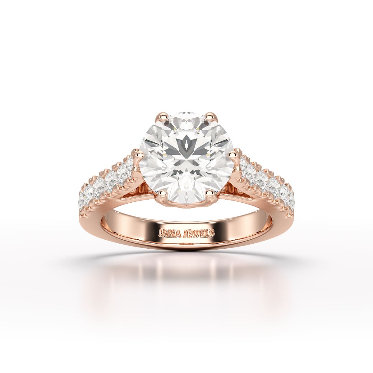 3.62 Carat Lab Diamond Engagement Ring - Jama Jewels 