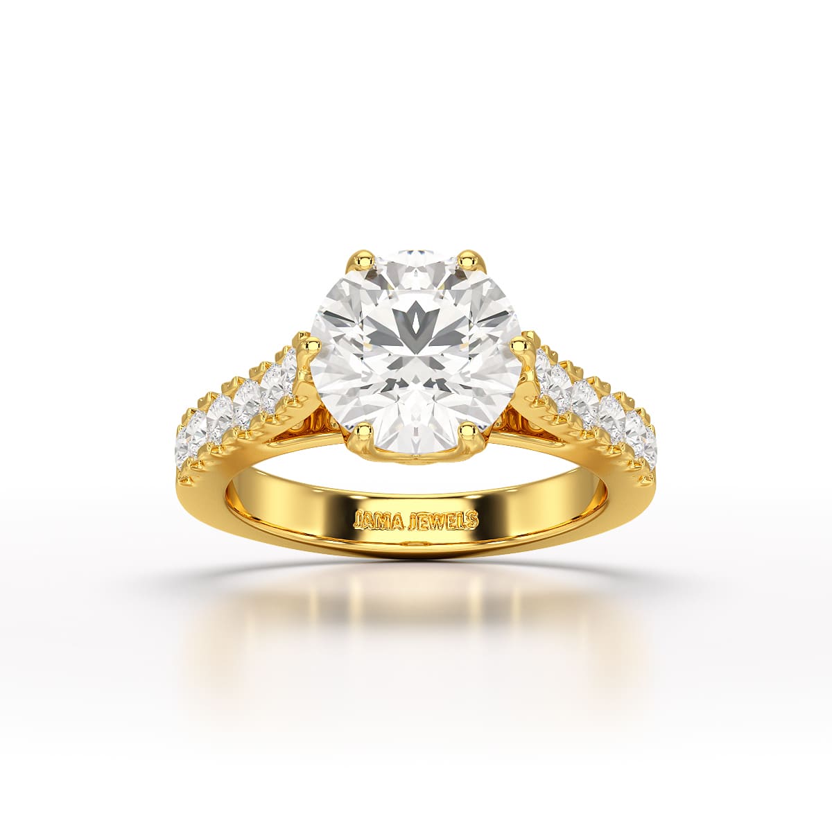 3.62 Carat Lab Diamond Engagement Ring - Jama Jewels 