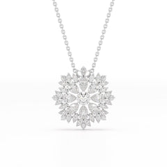 3.67 CT Lab Diamond Multi Shape Chain Pendant