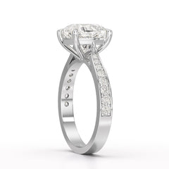 3.78 CT Lab Diamond Cushion Cut Solitaire Ring