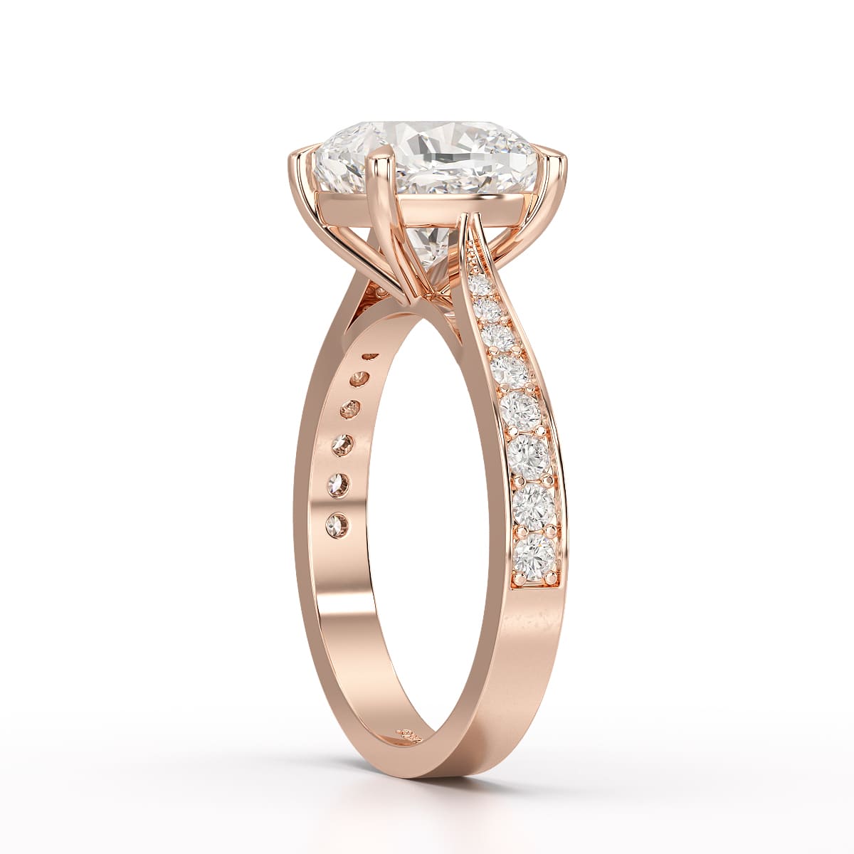 3.78 CT Lab Diamond Cushion Cut Solitaire Ring
