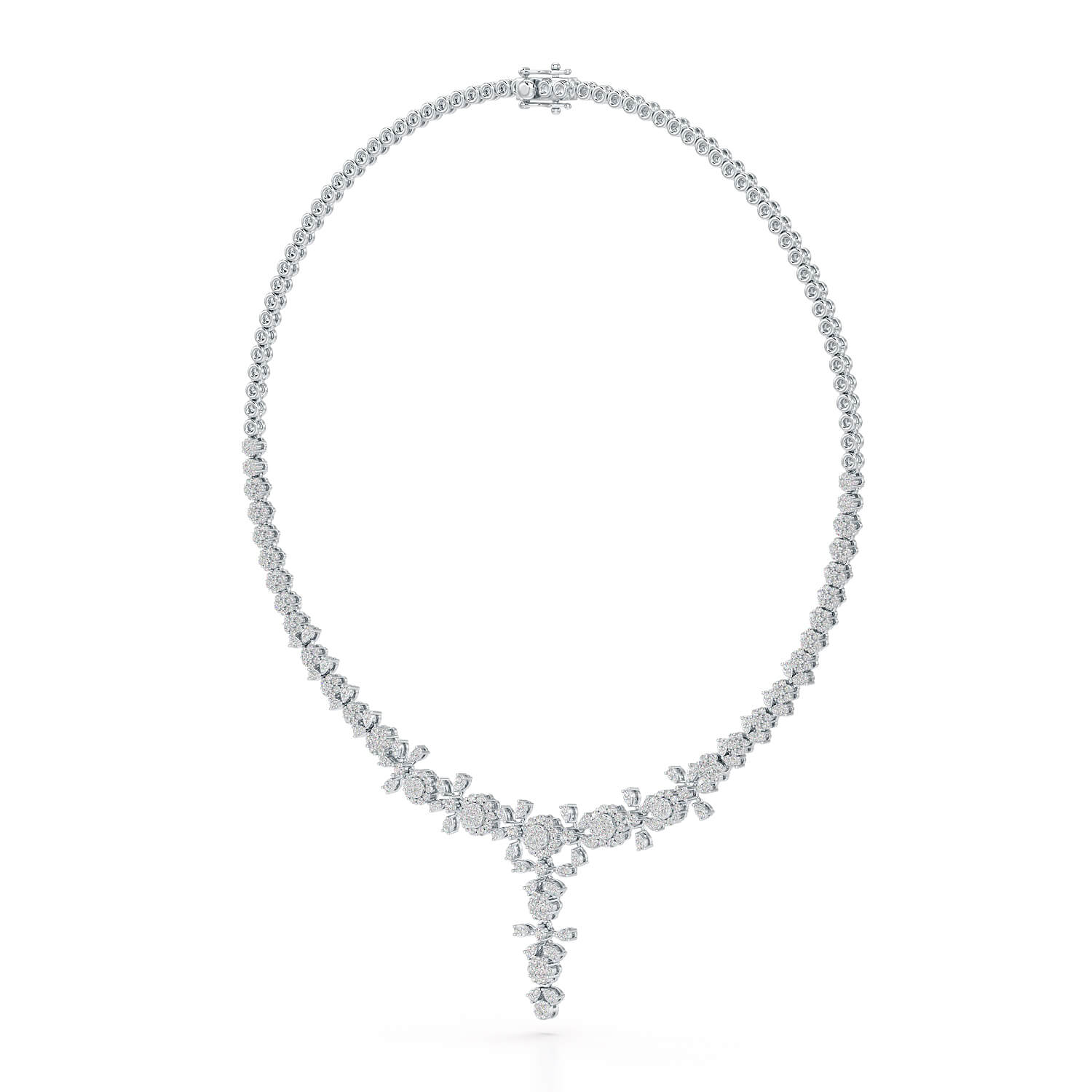 3.85 CT Lab Grown Diamond Drop Necklace