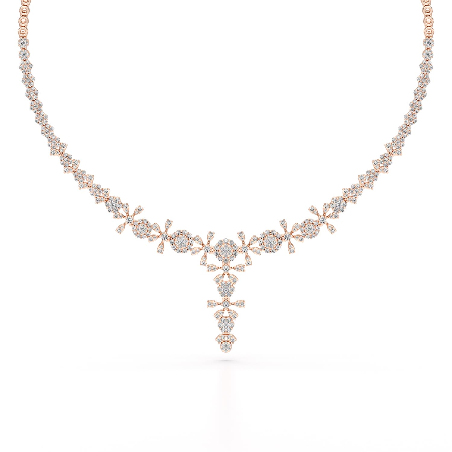 3.85 CT Lab Grown Diamond Drop Necklace