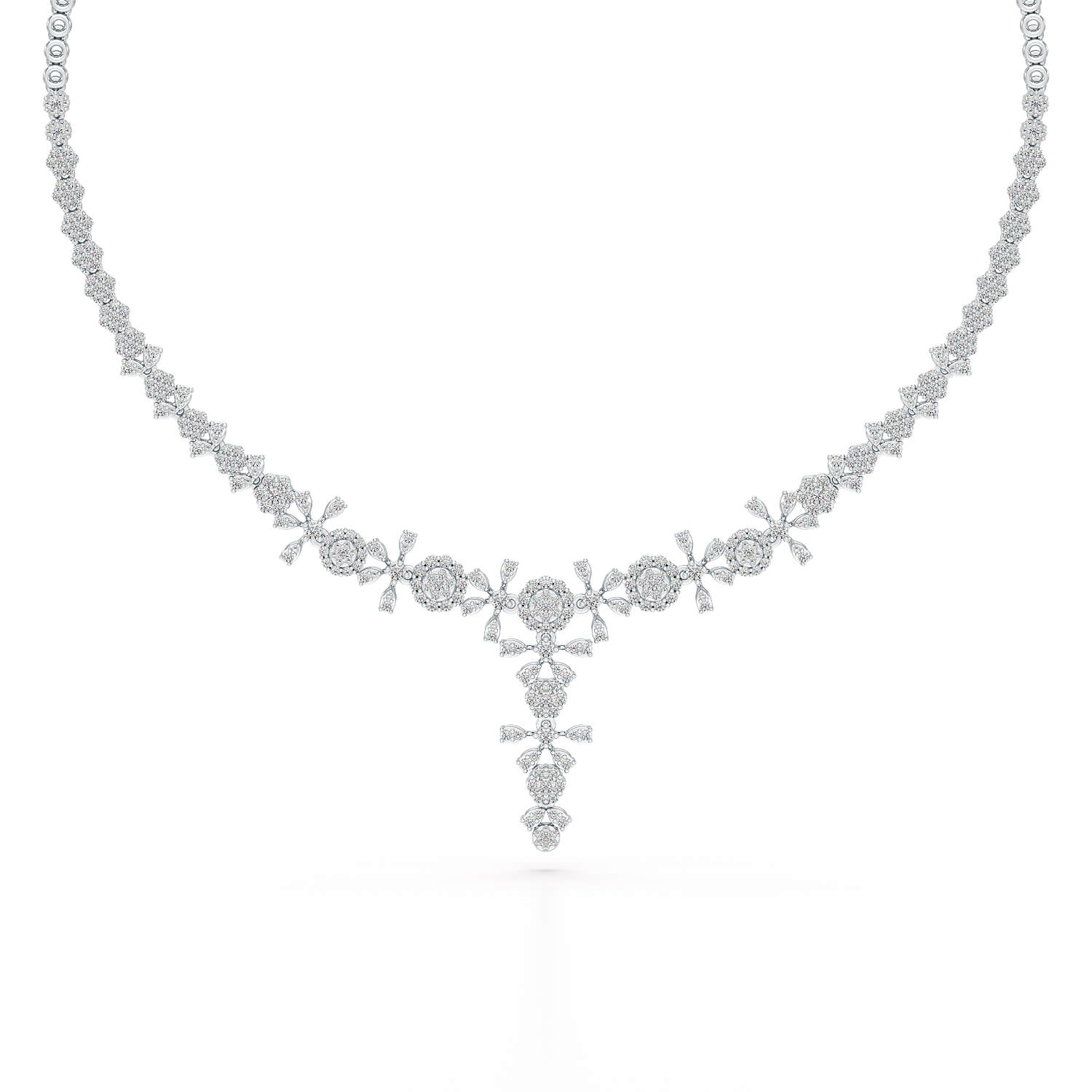 3.85 CT Lab Grown Diamond Drop Necklace