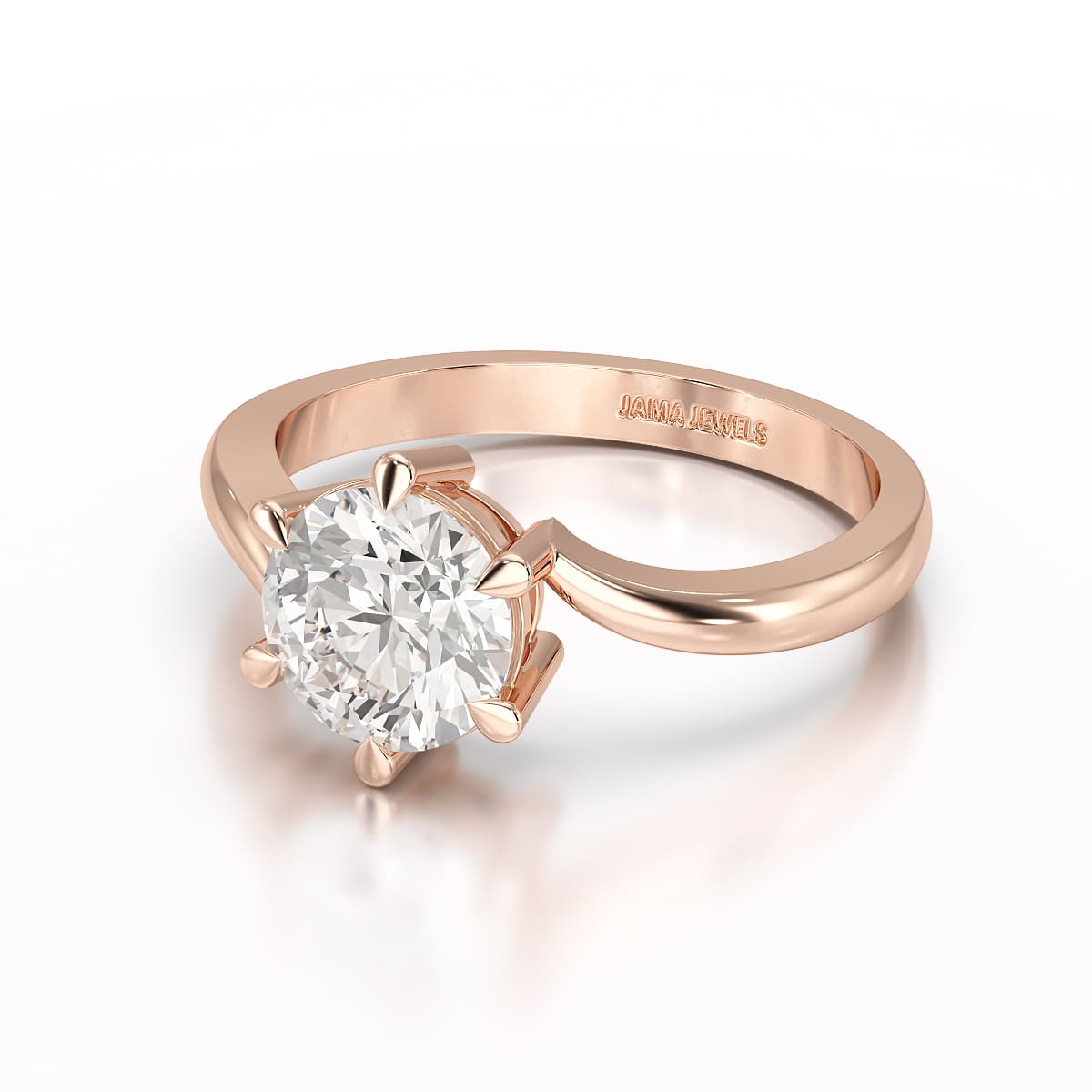 3 CT Lab Diamond Classic Solitaire Ring