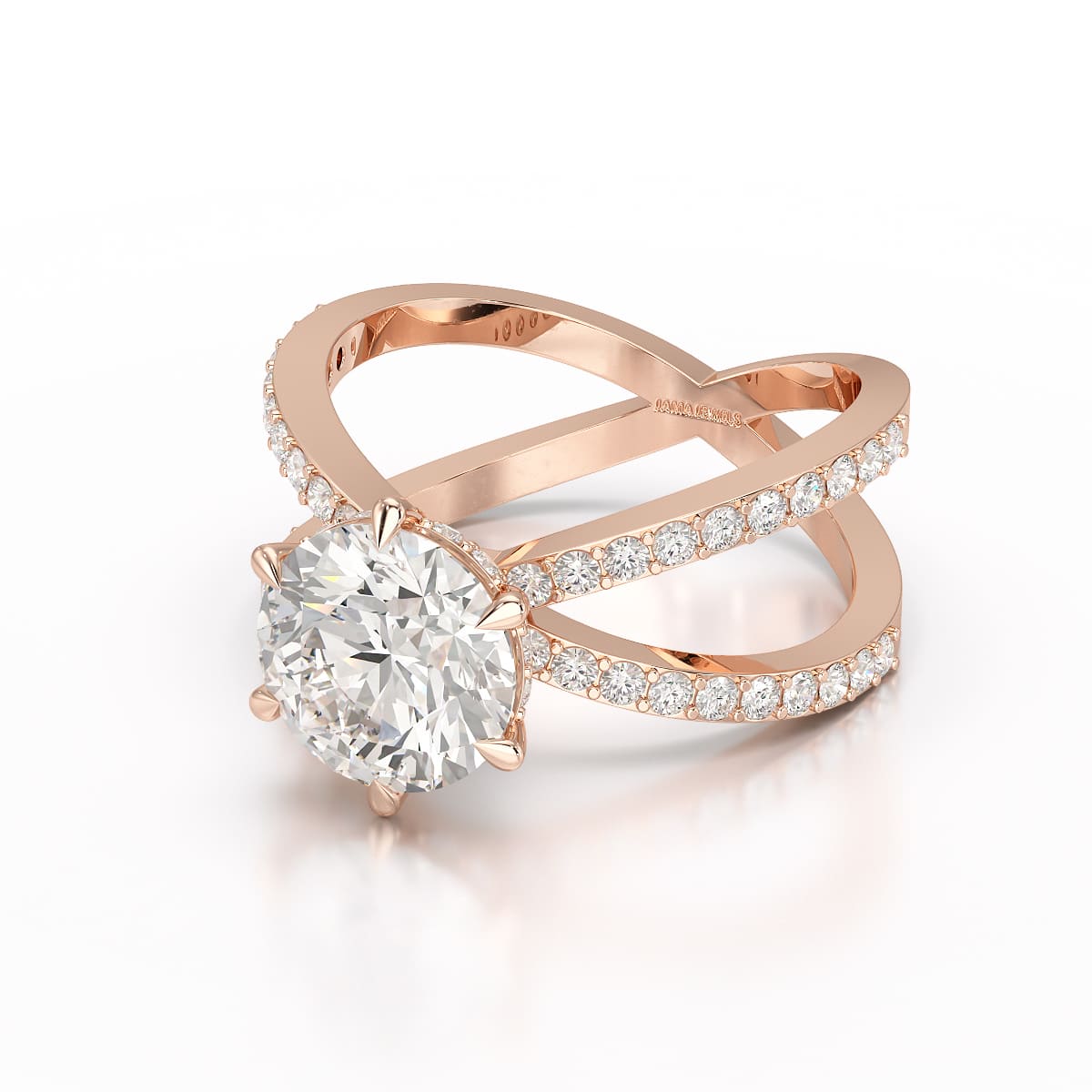 2.9 CT Lab Diamond Round Brilliant Cut Ring