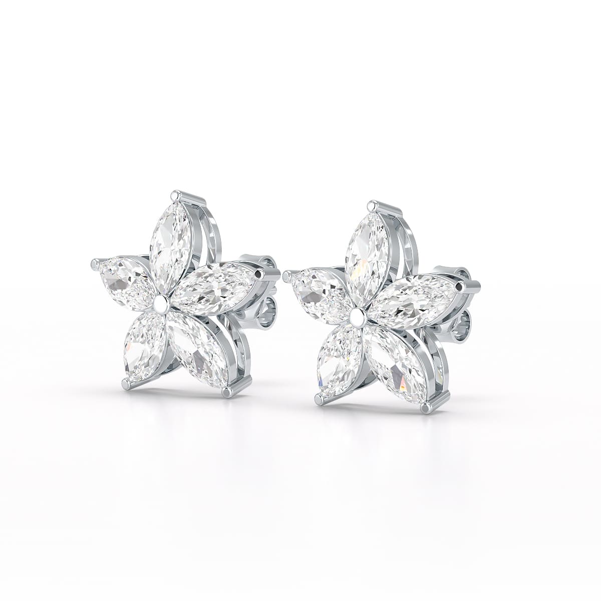3 CT Marquise Cut Lab Diamond Stud Earrings
