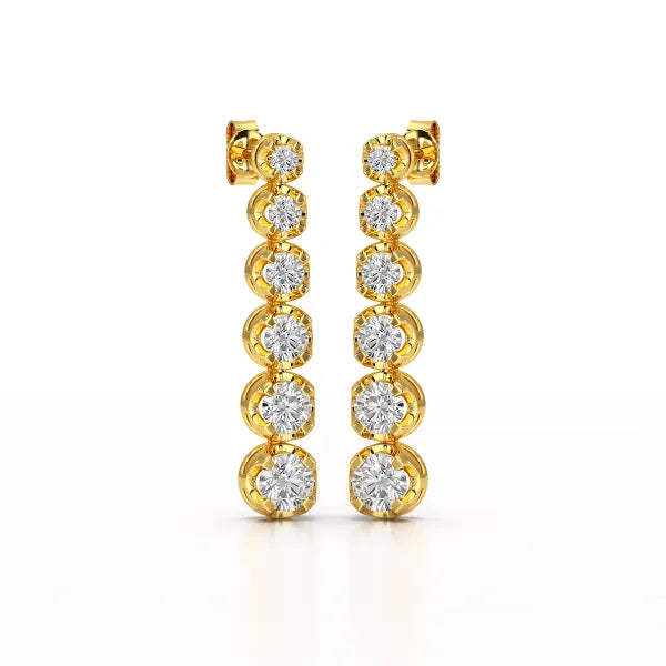 3 CT Lab Diamond Bridal Drop Dangle Earrings - Jama Jewels 