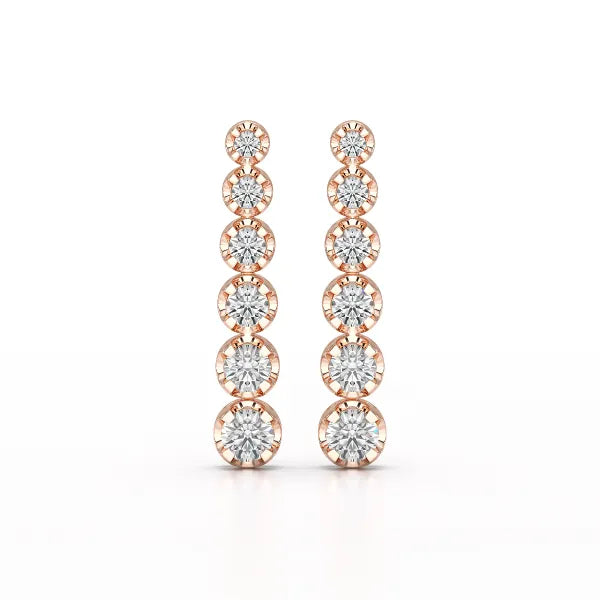 3 CT Lab Diamond Bridal Drop Dangle Earrings - Jama Jewels 
