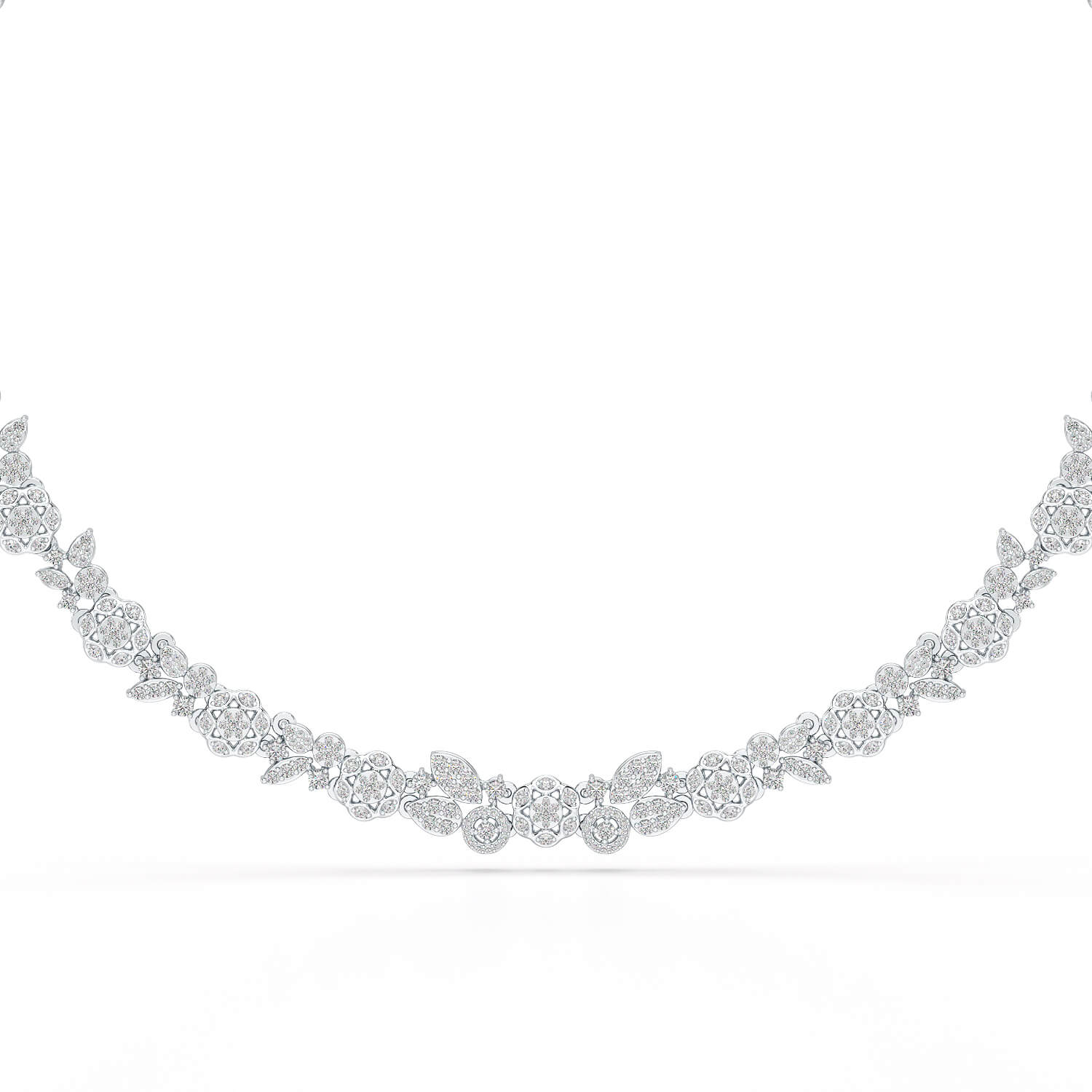 4.1 Carat Lab Diamond Petal Necklace
