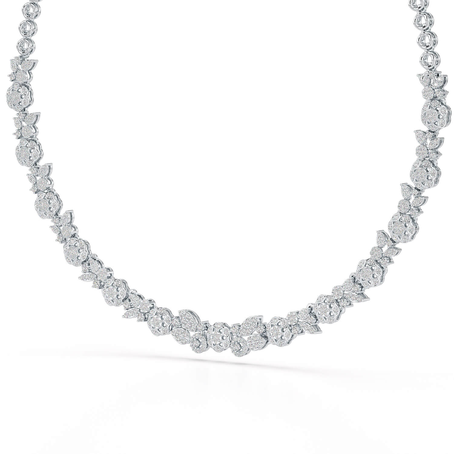 4.1 Carat Lab Diamond Petal Necklace