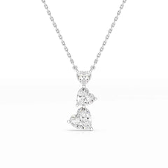 4.3 CT Heart Cut Lab Diamond Chain Pendant