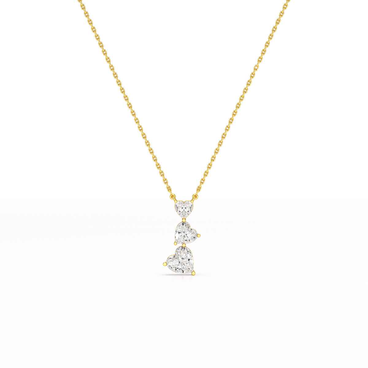 4.3 CT Heart Cut Lab Diamond Chain Pendant