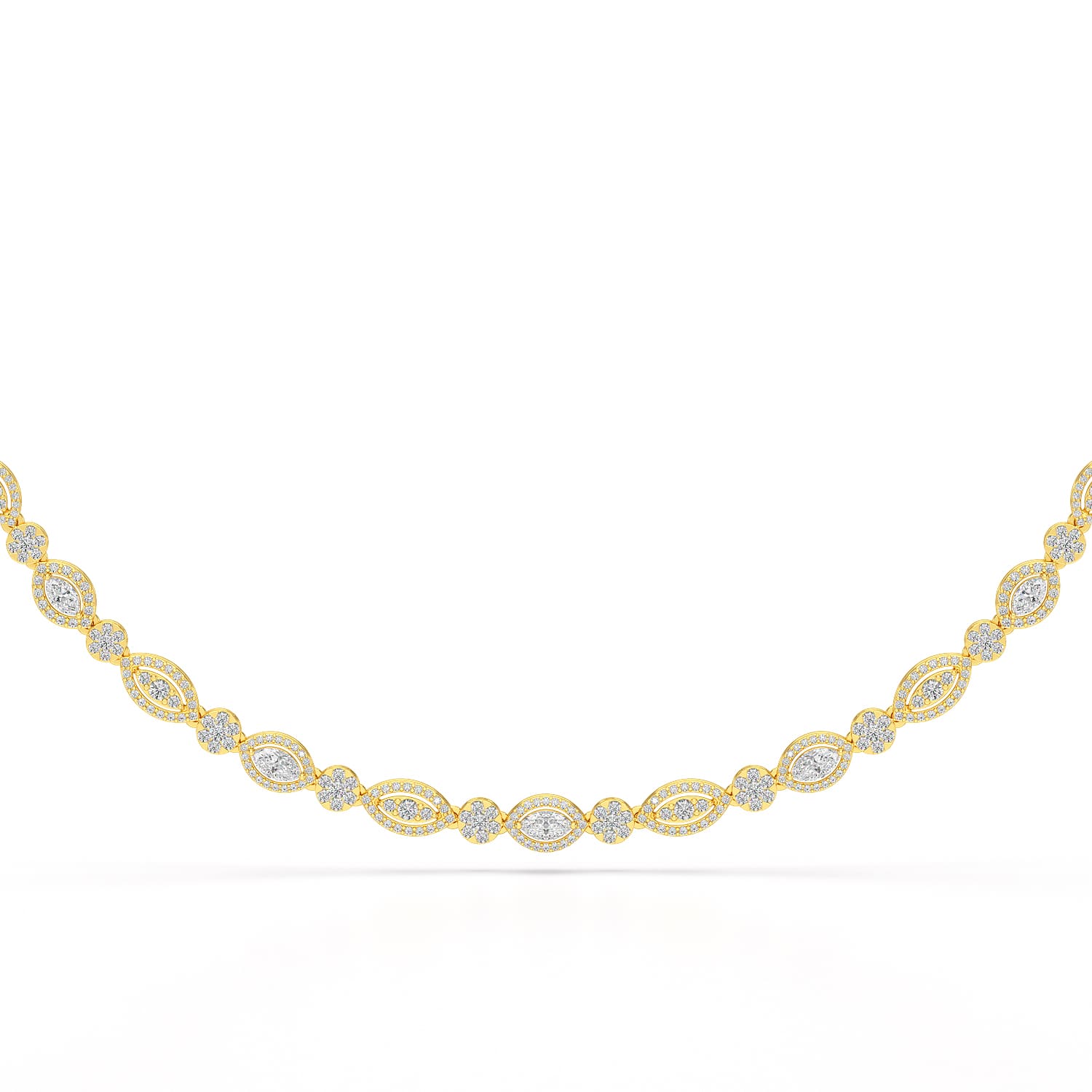 4.53 CT Marquise Cut Lab Diamond Necklace