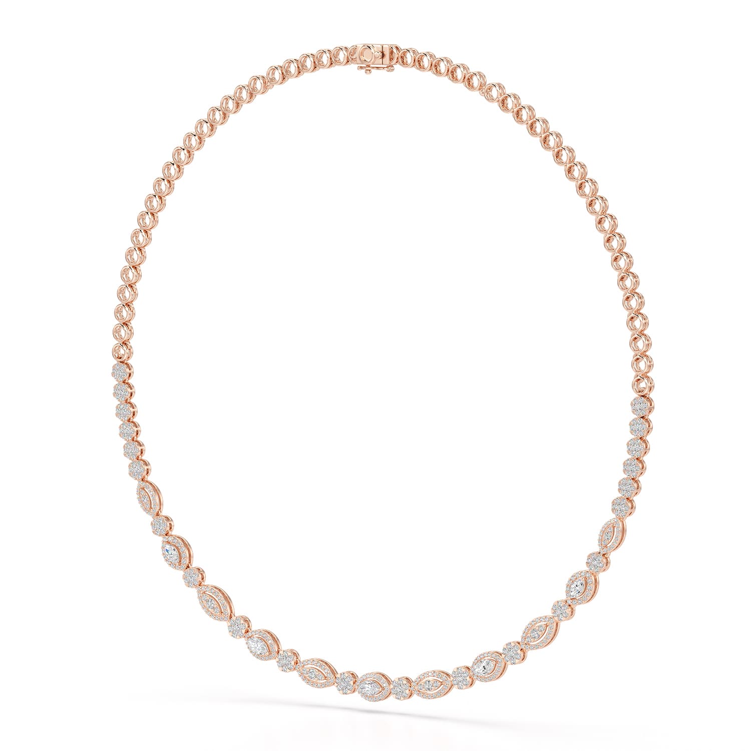 4.53 CT Marquise Cut Lab Diamond Necklace