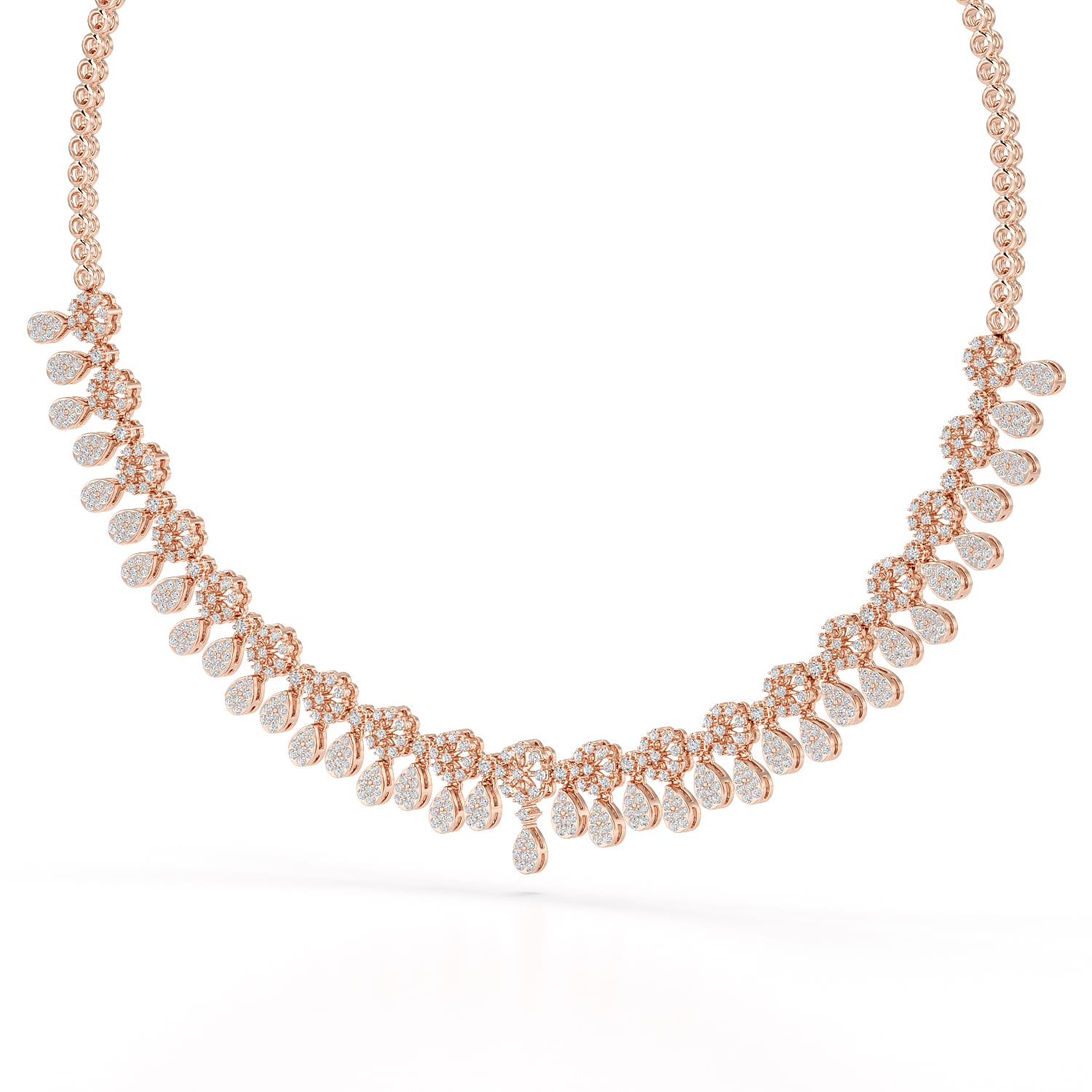 Round Cut Lab Grown Diamond 4.96 CT Elegant Choker Necklace