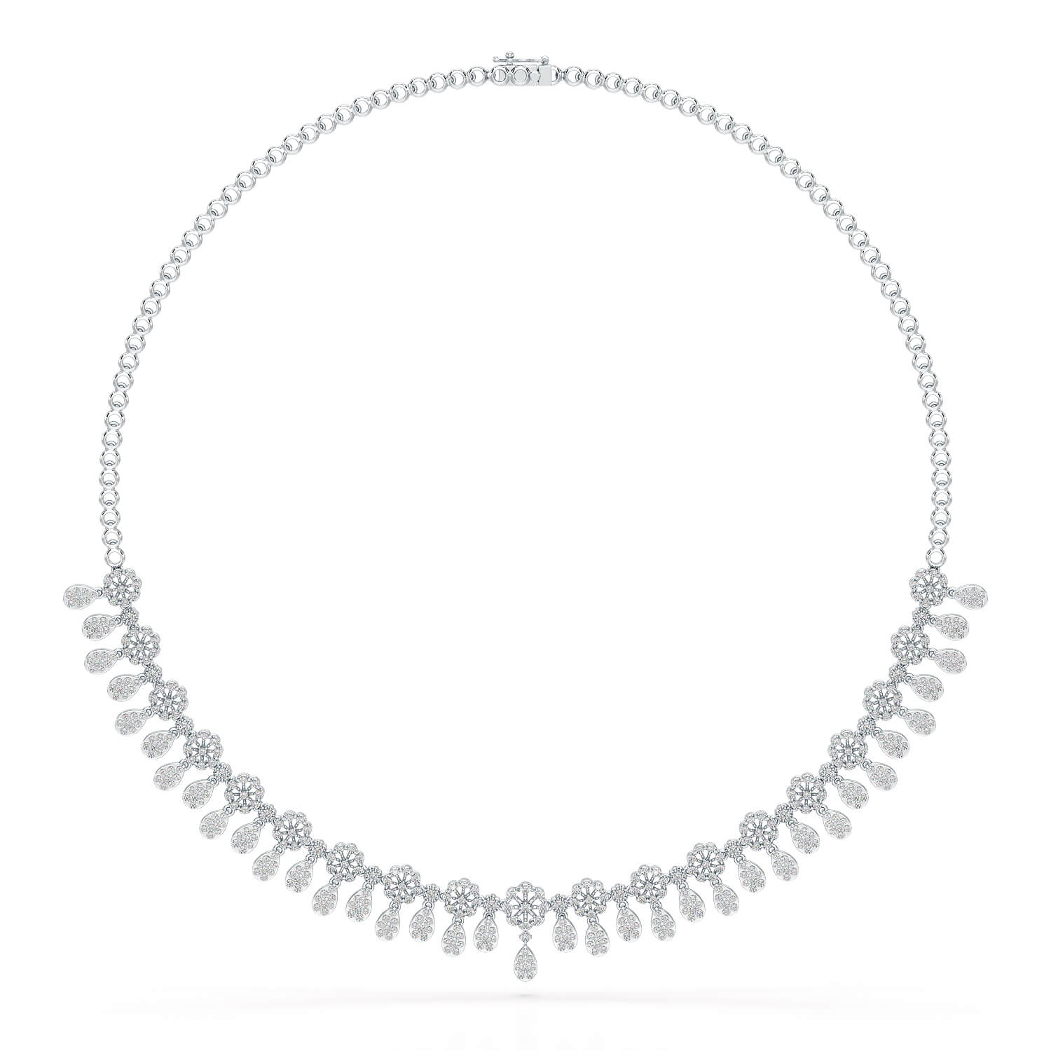 Round Cut Lab Grown Diamond 4.96 CT Elegant Choker Necklace