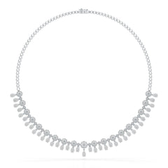 Round Cut Lab Grown Diamond 4.96 CT Elegant Choker Necklace