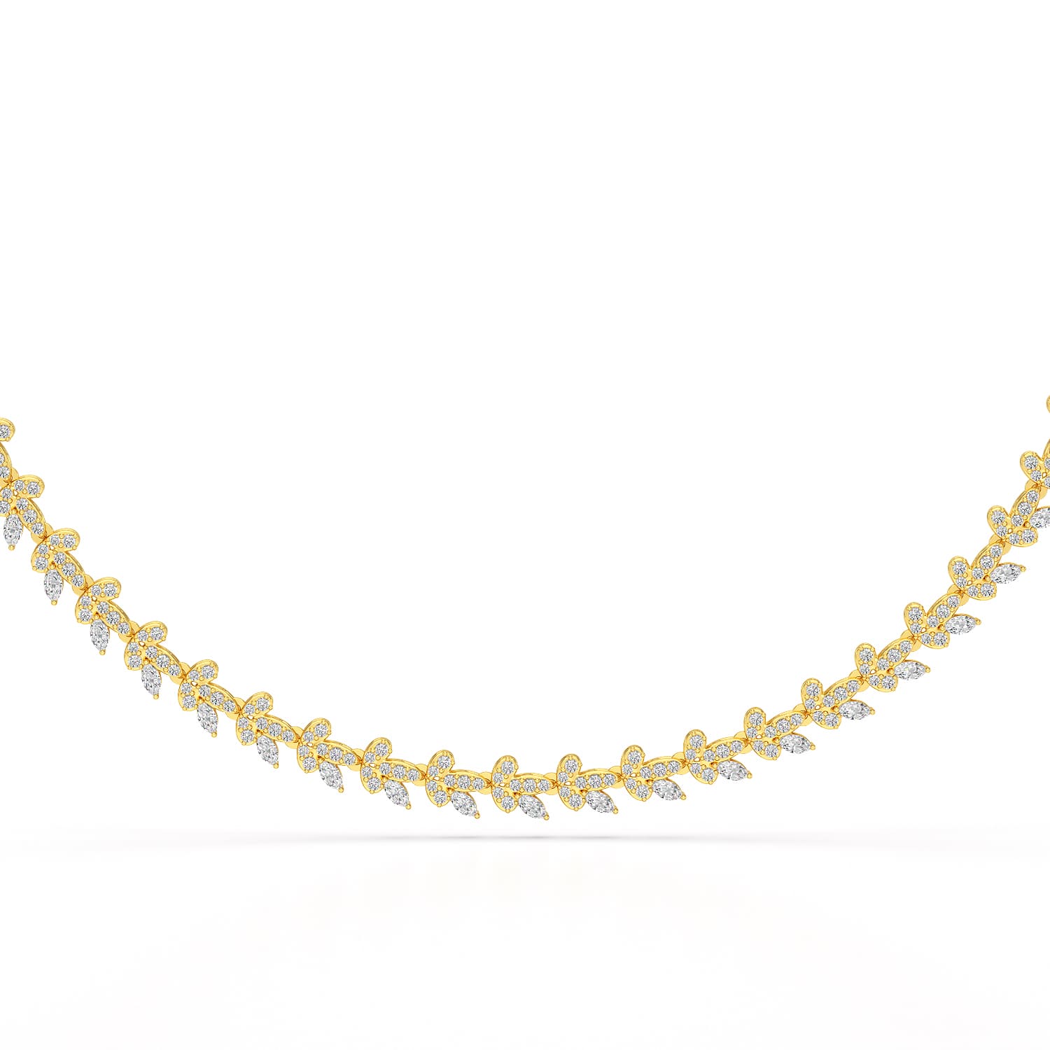 5.14 CT Marquise Shape Lab Grown Diamond Necklace