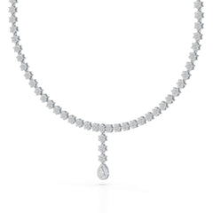 Pear Cut Lab Diamond 4.97 CT Necklace