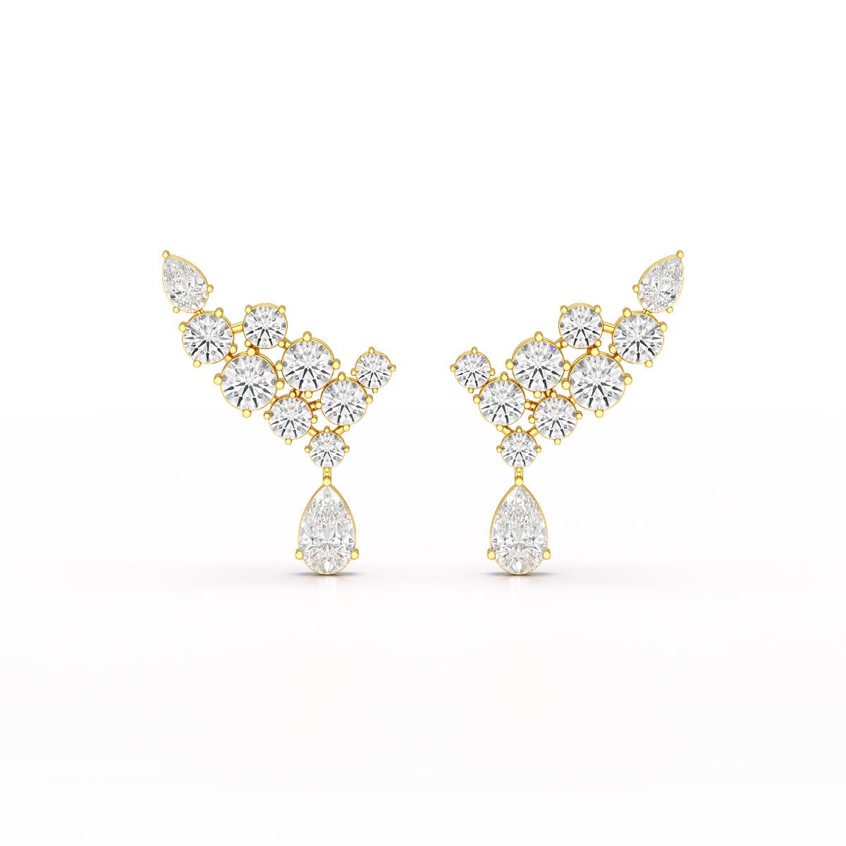 5.8 CT Lab Diamond Dangle Earrings