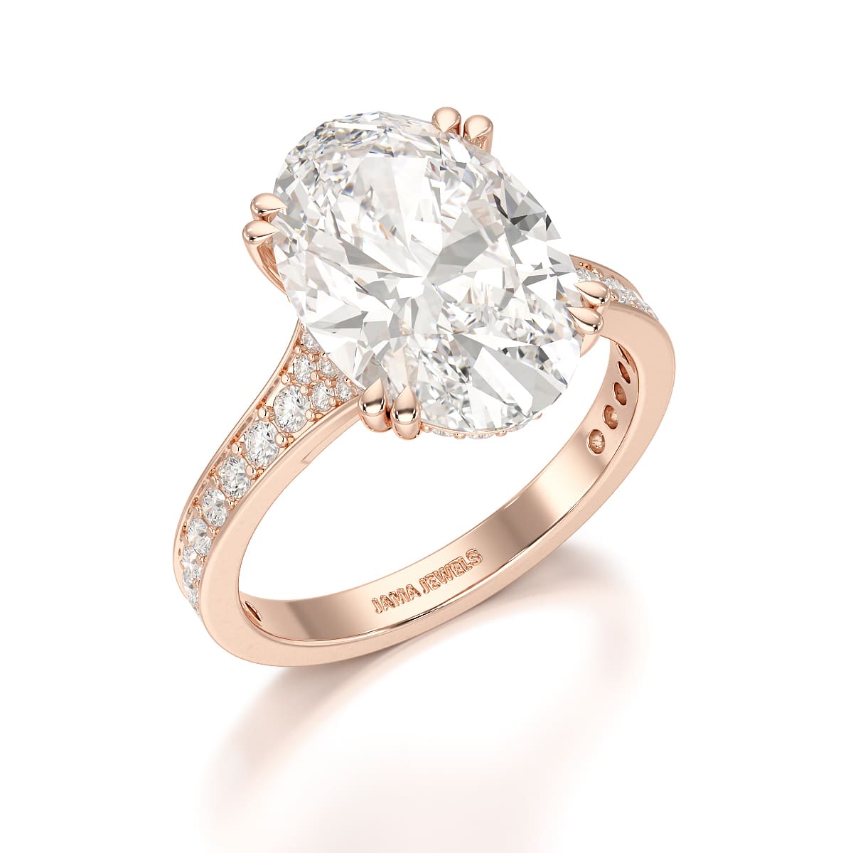 5.9 CT Oval Cut Solitaire Lab Diamond Ring