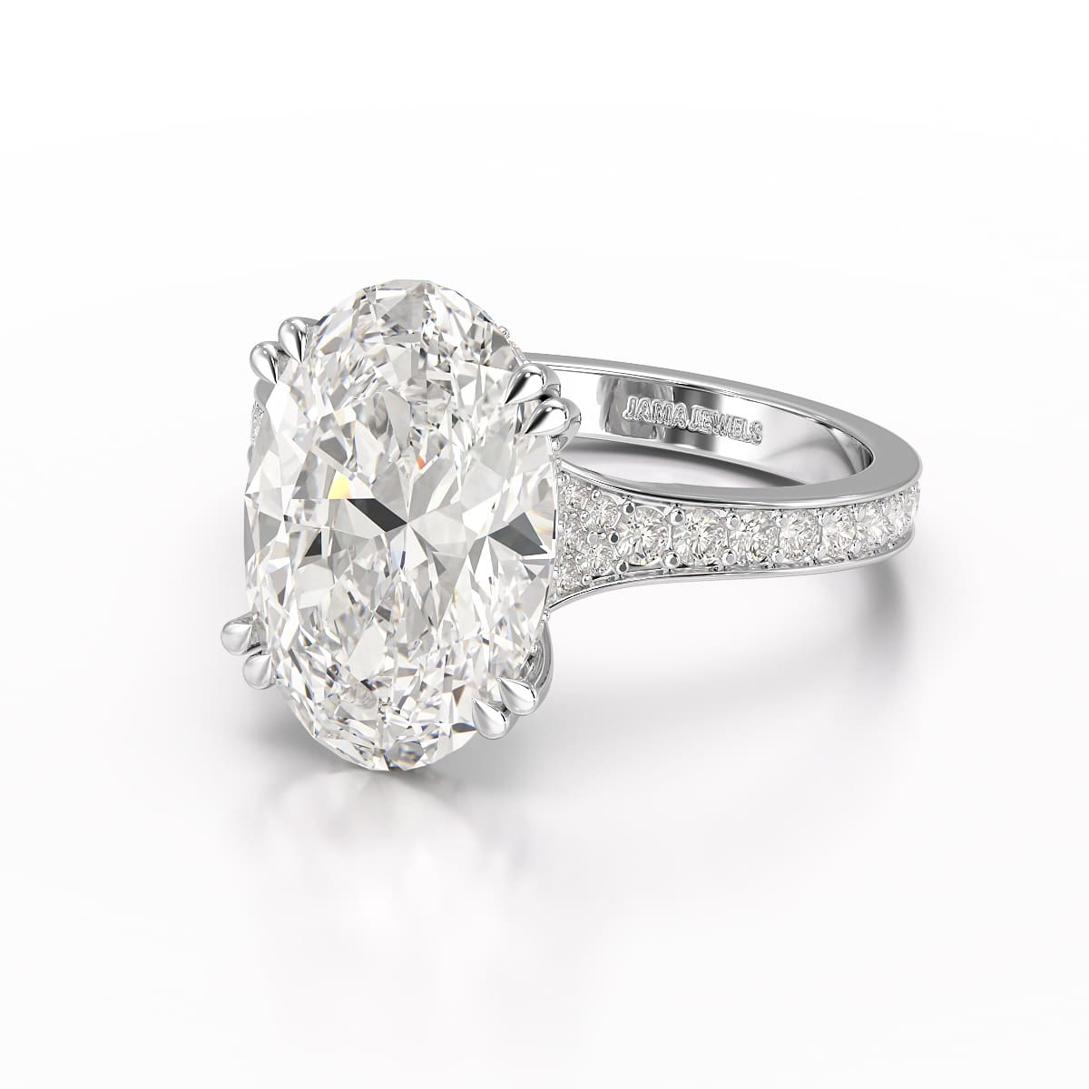 5.9 CT Oval Cut Solitaire Lab Diamond Ring