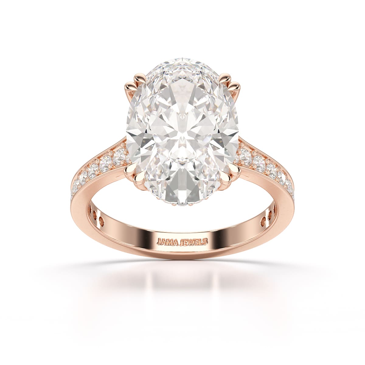 5.9 CT Oval Cut Solitaire Lab Diamond Ring